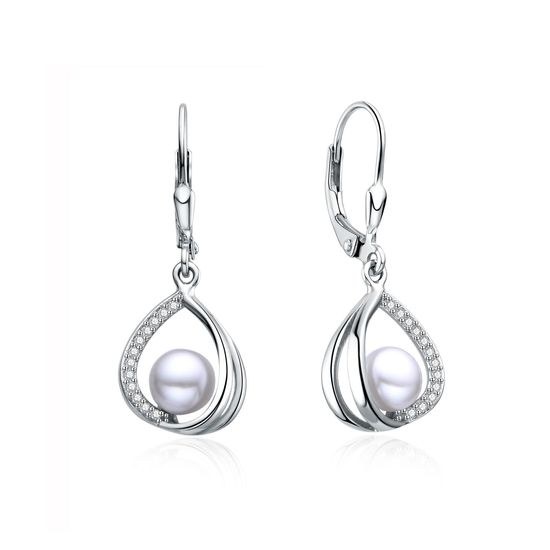 MOISS perlové stříbrné náušnice