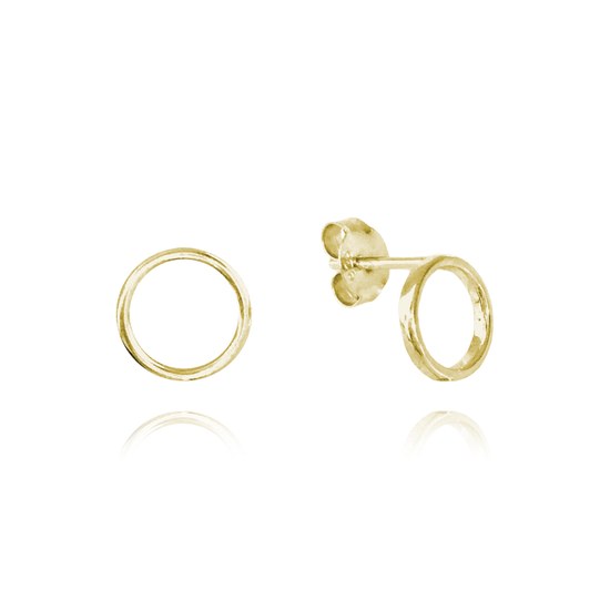 MINET Minimalistické pozlacené stříbrné náušnice KROUŽKY