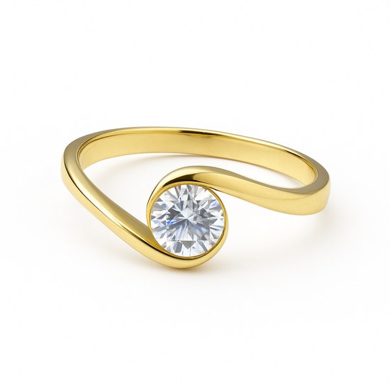 Zlatý prsten se zirkonem