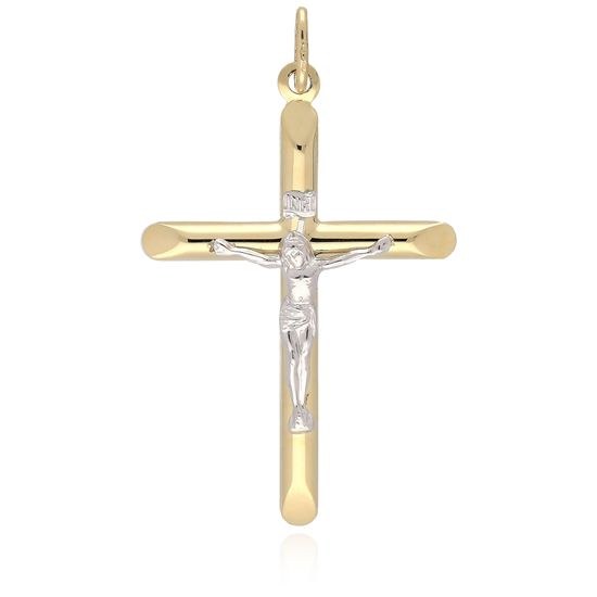 MOISS přívěsek žlutého zlata KŘÍŽEK BICOLOR