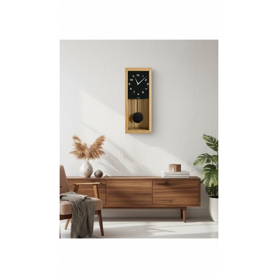 KUBRi 0300 - Kyvadlové hodiny české výroby z masivního dubu