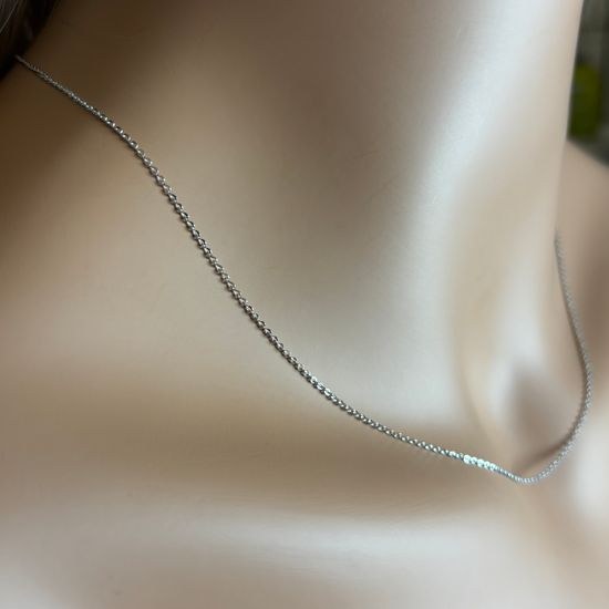 Zlatý 585/1000 řetízek z bílého zlata anker 1409