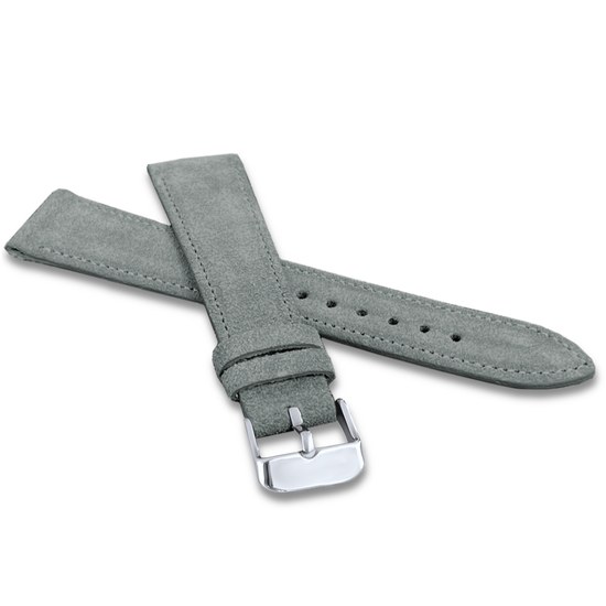 LAVVU Šedý prošitý řemínek SUEDE z luxusní kůže Top Grain - 14