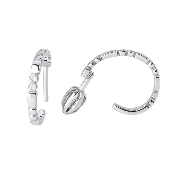 Stříbrné náušnice Kroužky - šroubek