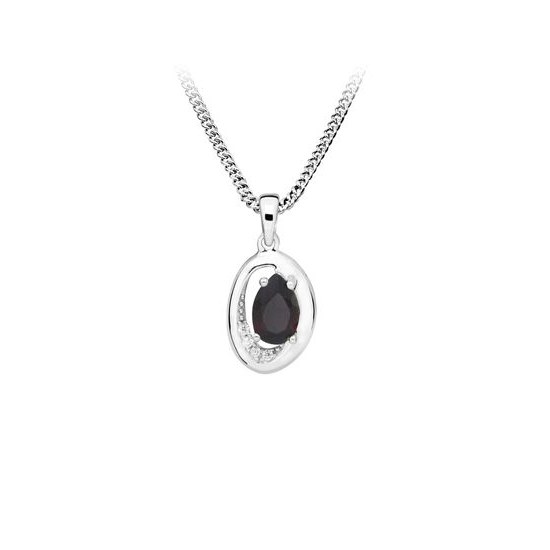 MOISS stříbrný přívěsek GRANÁT