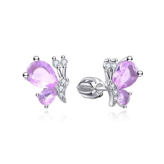 MOISS stříbrné náušnice MOTÝL