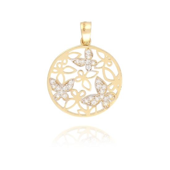 MOISS přívěsek ze žlutého zlata MOTÝL