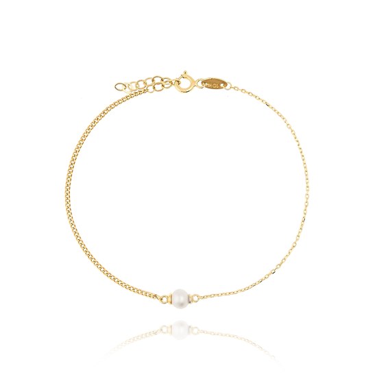 MINET Zlatý náramek s přírodní perlou Au 585/1000 1,00g