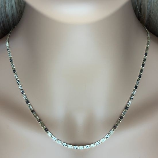 Zlatý 585/1000 řetízek vícebarevný žiletkový 1099