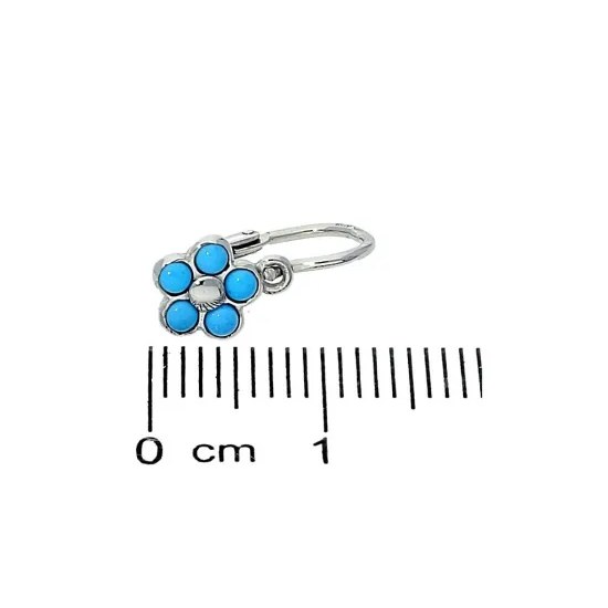 Zlaté 585/1000 dětské náušnice z bílého zlata 6031TK