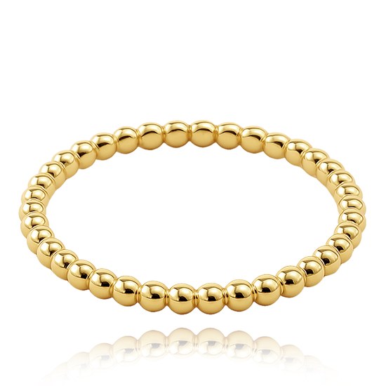 MINET Zlatý prsten s kuličkami Au 585/1000 JMG0243WGR