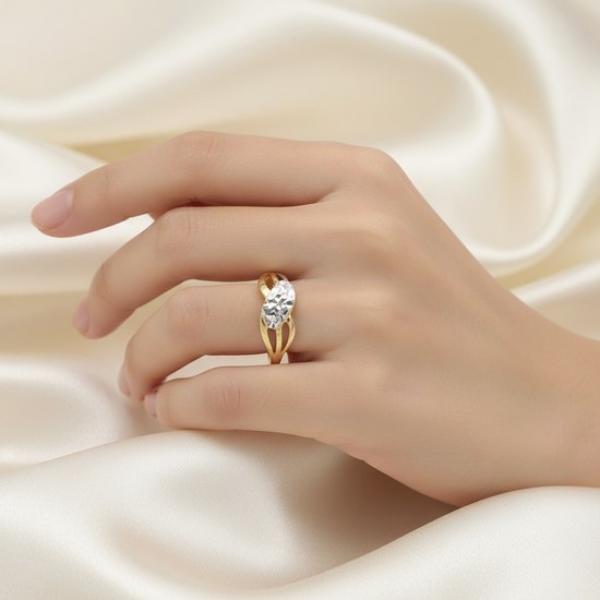 Zlatý 585/1000 prsten vícebarevný NR163