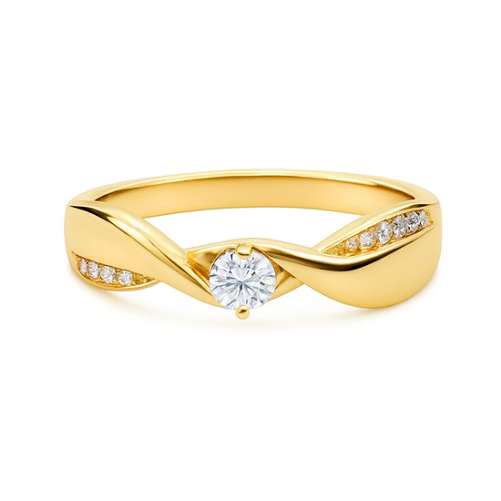 Zlatý 585/1000 prsten s brilianty 381.2838 0,10+0,04ct