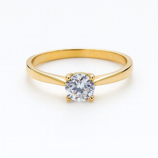 Zlatý 585/1000 prsten se zirkonem 31SJ7175