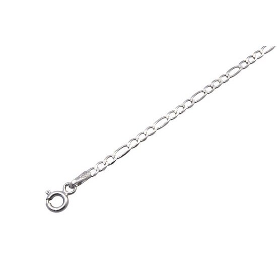 Zlatý 585/1000 řetízek z bílého zlata figaro 1667