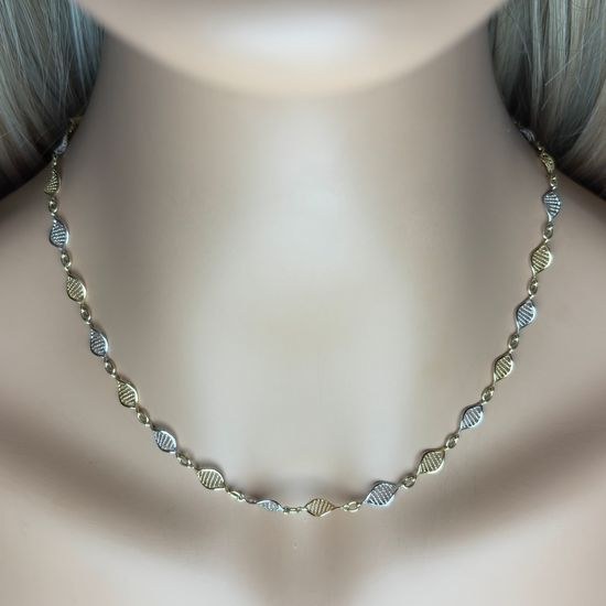 Zlatý náhrdelník dvoubarevný