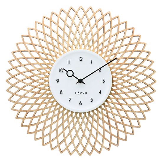 LAVVU LCS4100 - Dřevěné designové hodiny s plynulým chodem CHIC 38cm