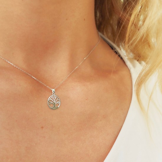 MINET Stříbrný náhrdelník strom života