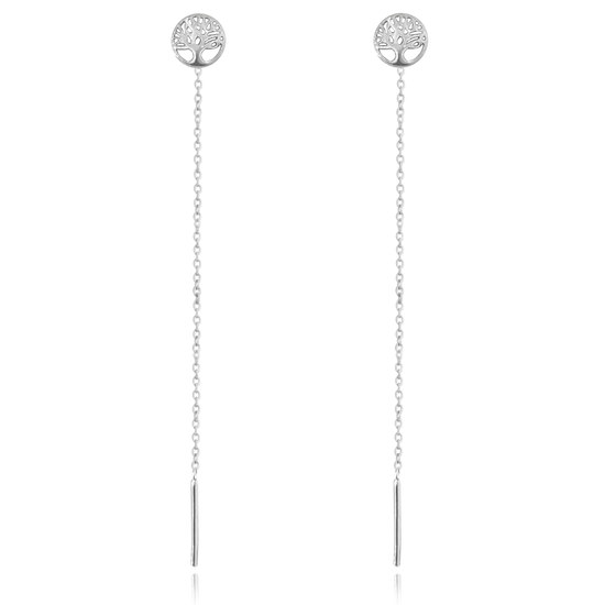 MINET Stříbrné náušnice strom života