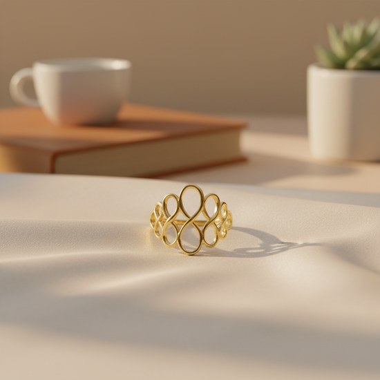 Zlatý 585/1000 prsten proplétaný TU-5012