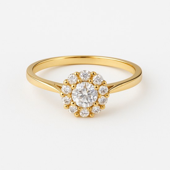 Zlatý prsten se zirkony