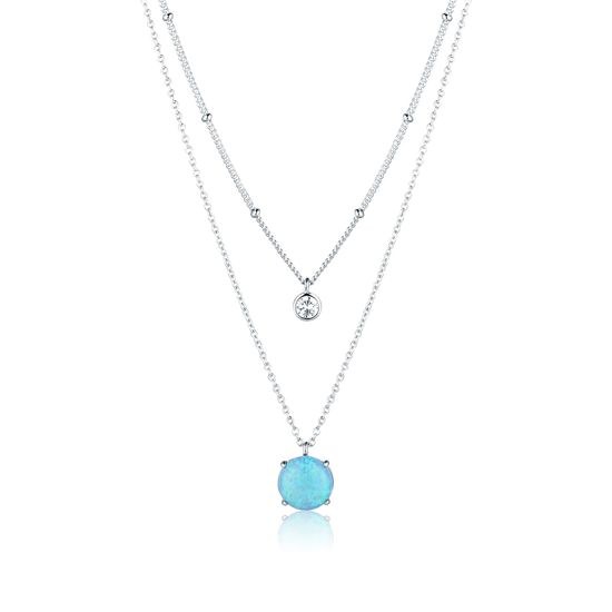 Náhrdelník JVD SVLN0681X61O345 stříbrný