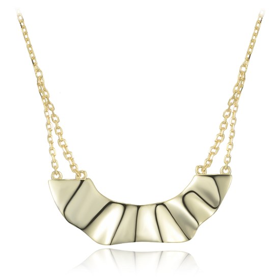 MINET Pozlacený moderní stříbrný náhrdelník