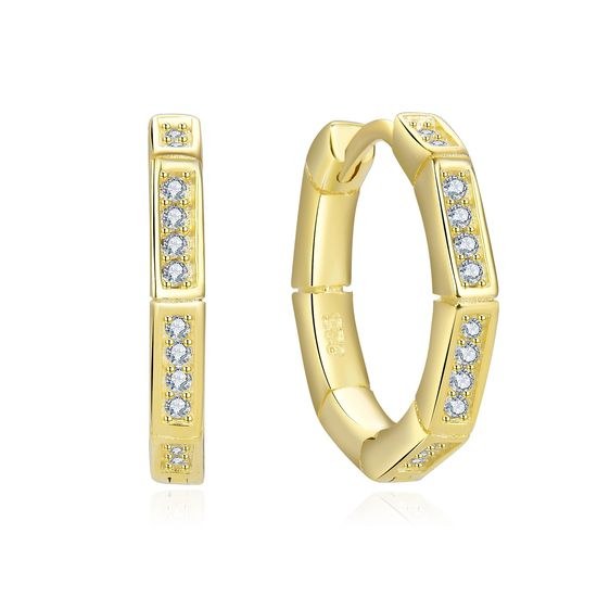 MOISS stříbrné náušnice GOLD