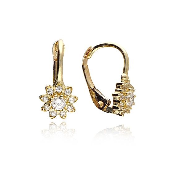 MOISS dětské náušnice ze žlutého zlata KVĚTINA