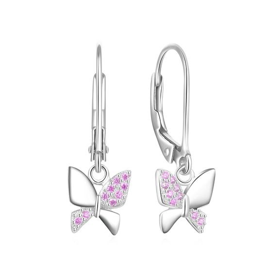 MOISS stříbrné náušnice MOTÝL