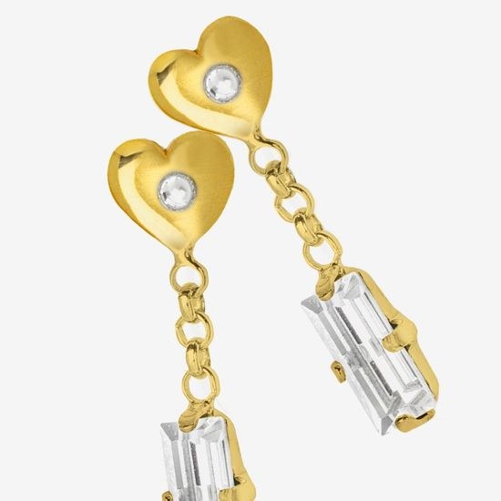 Stříbrné zlacené náušnice Victoria Cruz A3737-07DT