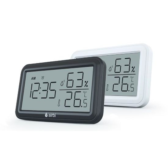 Pokojový teploměr a vlhkoměr Airbi INDOOR - černý