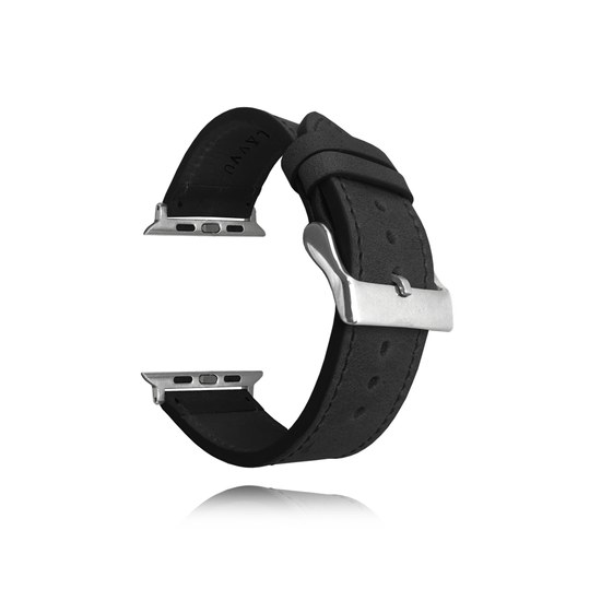 Černý kožený řemínek LAVVU Top Grain pro APPLE WATCH 38-40 mm LSXABS1