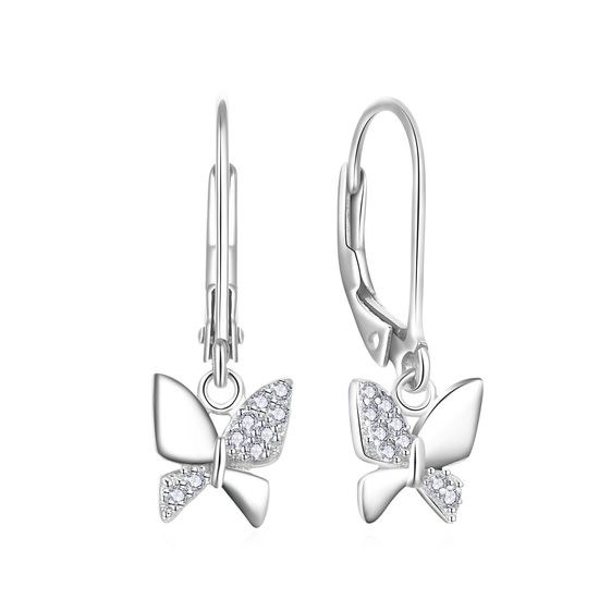 MOISS stříbrné náušnice MOTÝL