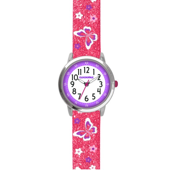 Motýlí růžové dívčí hodinky CLOCKODILE BUTTERFLIES CWG5042