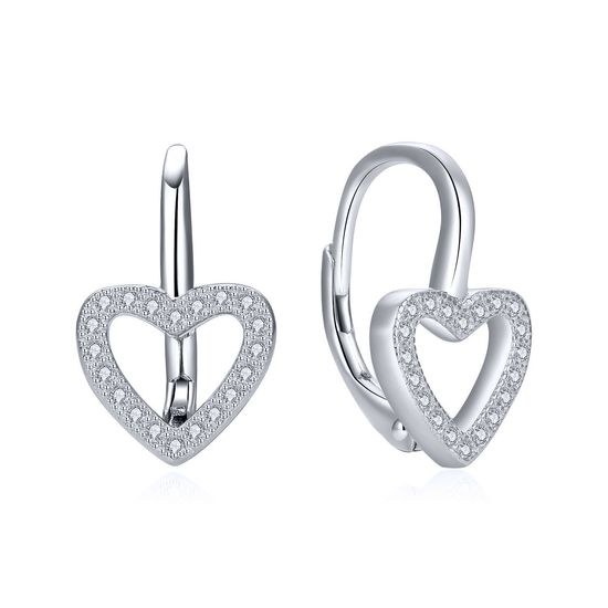 MOISS stříbrné náušnice SRDCE