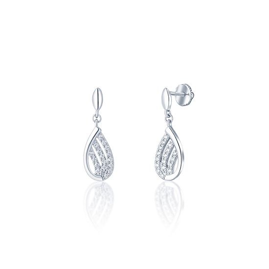 Náušnice JVD stříbrné