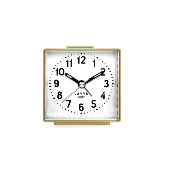 LAVVU Zlatý budík SWEEP s plynulým chodem LAS3013