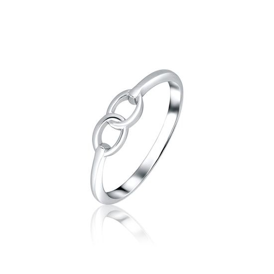 Prsten JVD stříbrný