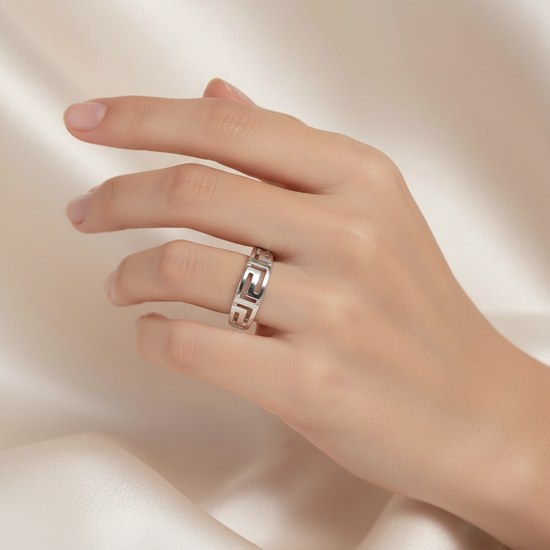 Zlatý 585/1000 prsten z bílého zlata 6860117