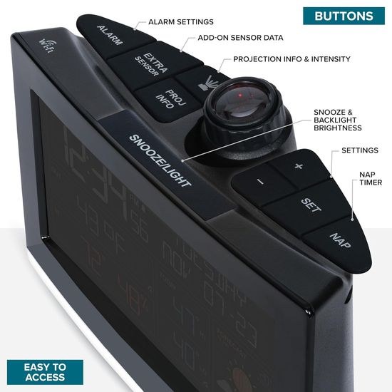 TFA 35.8002.01 - Bezdrátový WiFi budík s projekcí VIEW SHOW