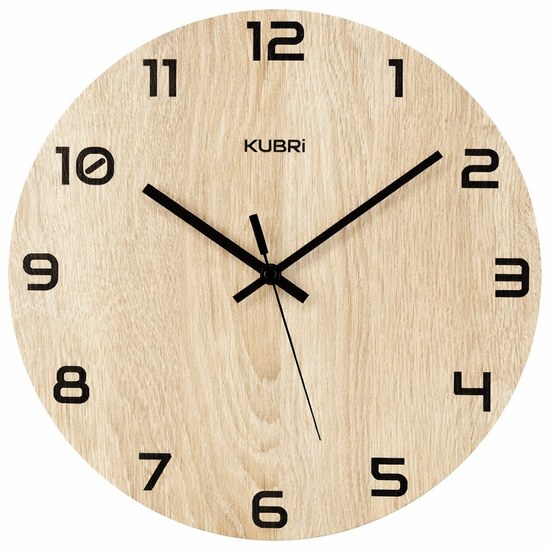 KUBRi HRC0029C - DUB SONOMA - hodiny řízené signálem s tichým chodem