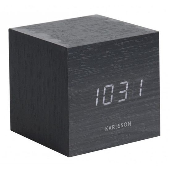 Designové LED hodiny s budíkem Karlsson KA5655BK 8cm