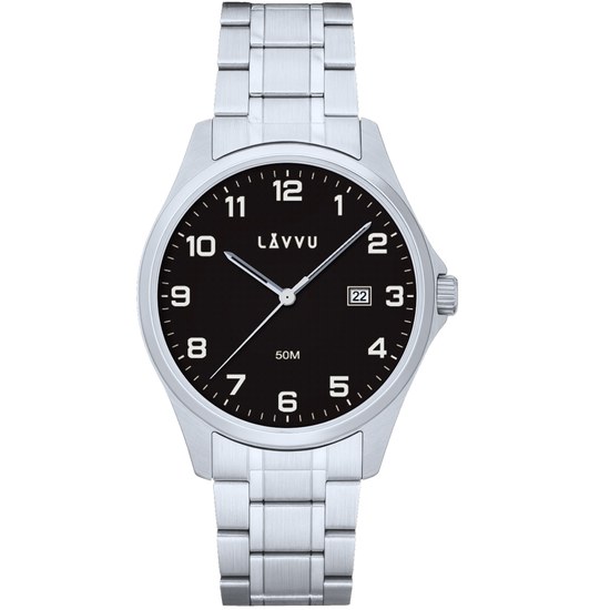 LAVVU Ocelové pánské hodinky GLIMT Black LWM0322