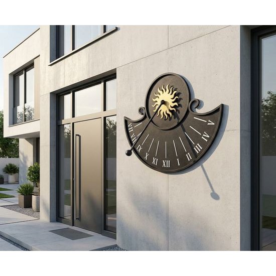 Velké sluneční hodiny SOLE03XL - z masivního kovu