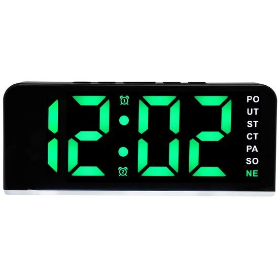 JVD SB8033.1 - Svítící budík s názvem dne v češtině