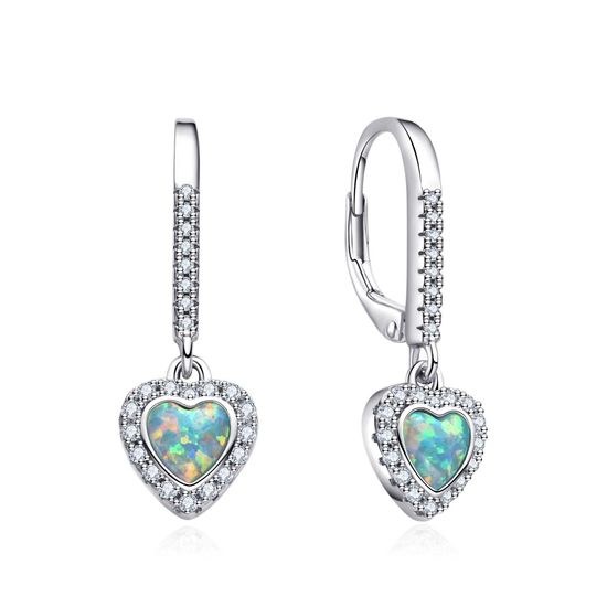 MOISS stříbrné náušnice OPÁL