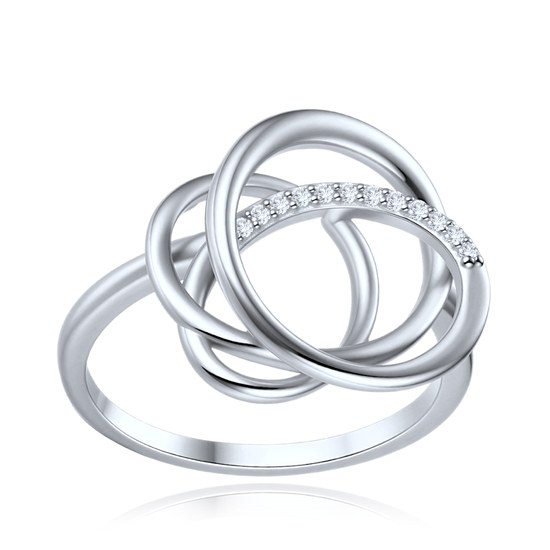 MINET Elegantní stříbrný 925/1000 prsten s bílým zirkonem JMAS0348SR