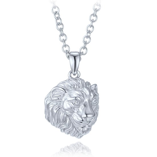 MINET Stříbrný náhrdelník lev