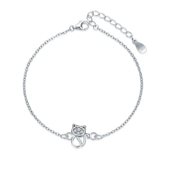 MOISS stříbrný náramek KOČKA